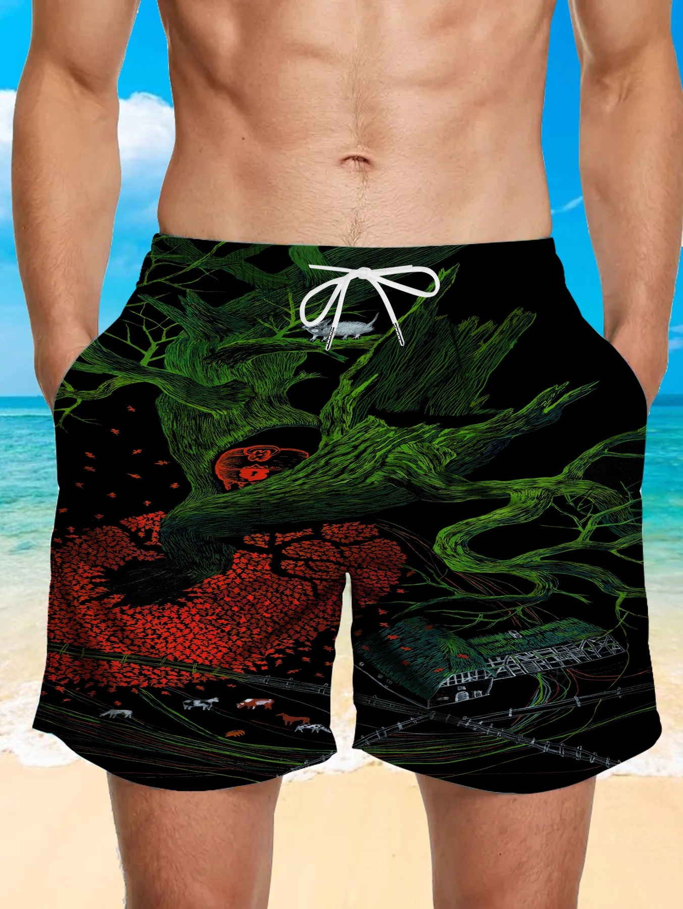 

Men's Baggy Casual Shorts Summer Beach Daily Wear Loose Fit Comfortable Shorts