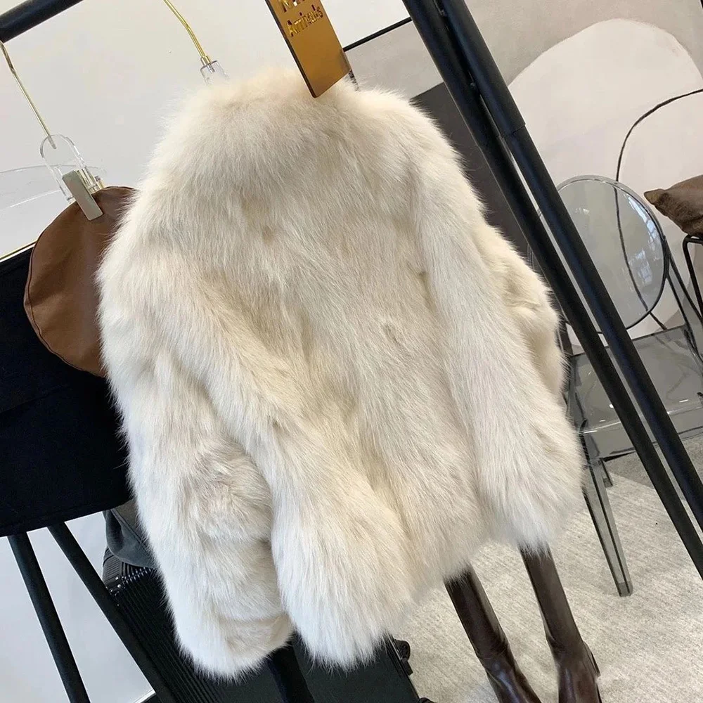 2024 autumn and winter new fur coat female short Haining imitation fox fur high-grade young Mao Mao warm coat.