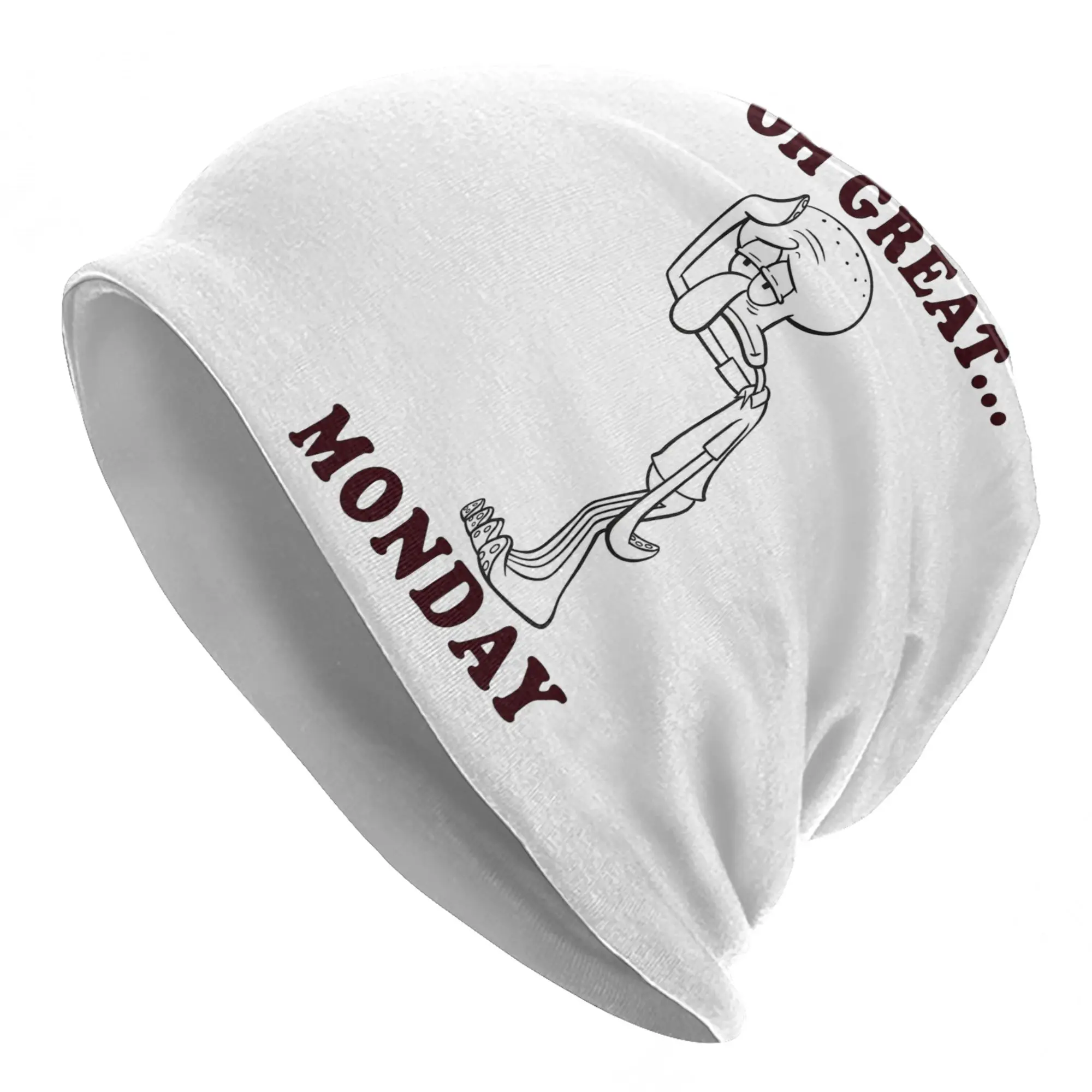 SpongeBobed Monday Blues Caps  Fashion Adult Outdoor Skullies Beanies Hats Summer Warm Dual-use Bonnet Knitting Hats