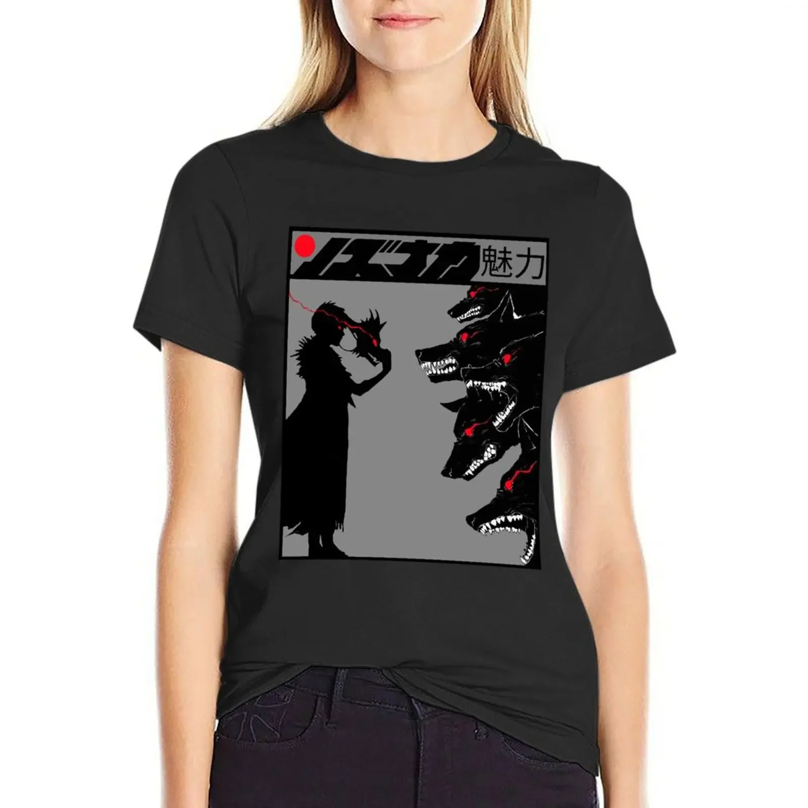 

Vaporwave Japanese Urban Style Wolfs T-Shirt graphics aesthetic clothes cute tops vintage clothes Woman clothes