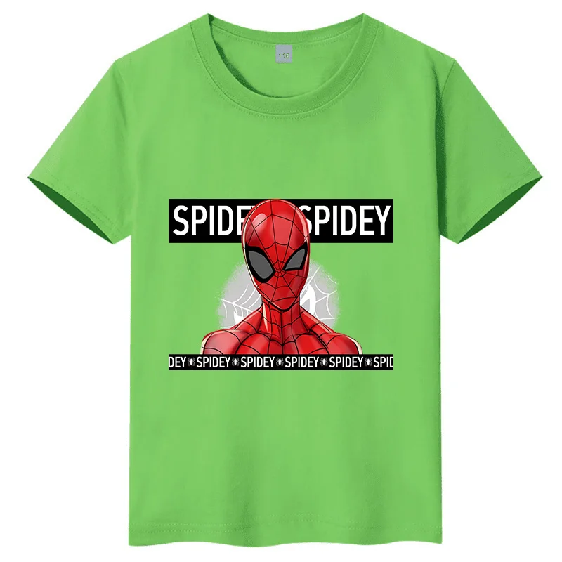 

Marvel Spider Man Classic Pattern Cartoon Printed Children's T-shirt Casual Round Neck Parent Child Short Sleeve