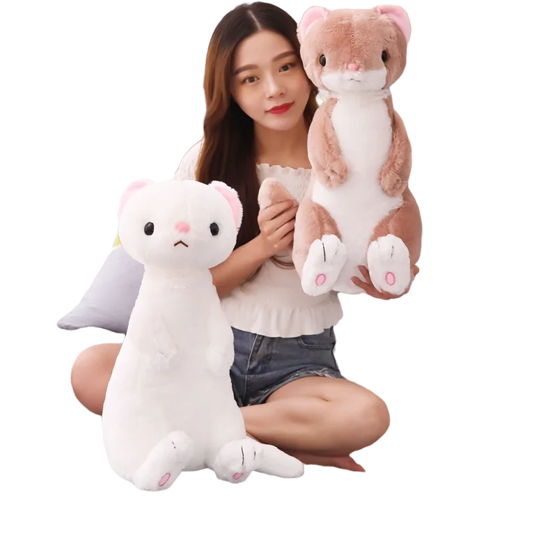 50cm Cute Sitting Weasel Peluche Plush Pluszaki Toys High Quality Ferret Child Comfort Dolls Soft Baby Room Home Decor Gift Kids