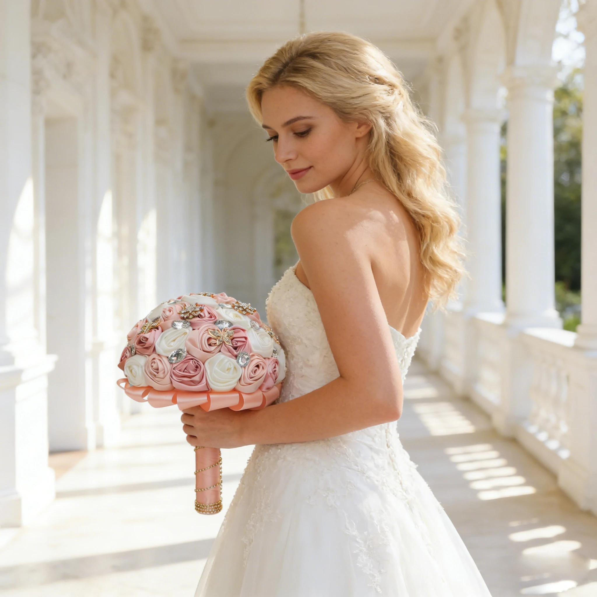 Luxury Coral Satin …