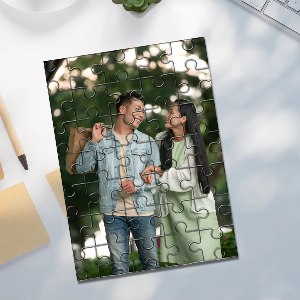 35/300/500/1017pcs Personalized Custom Photo Puzzle Couple Photos DIY Toy Decoration Collectiable Gift Present Christmas