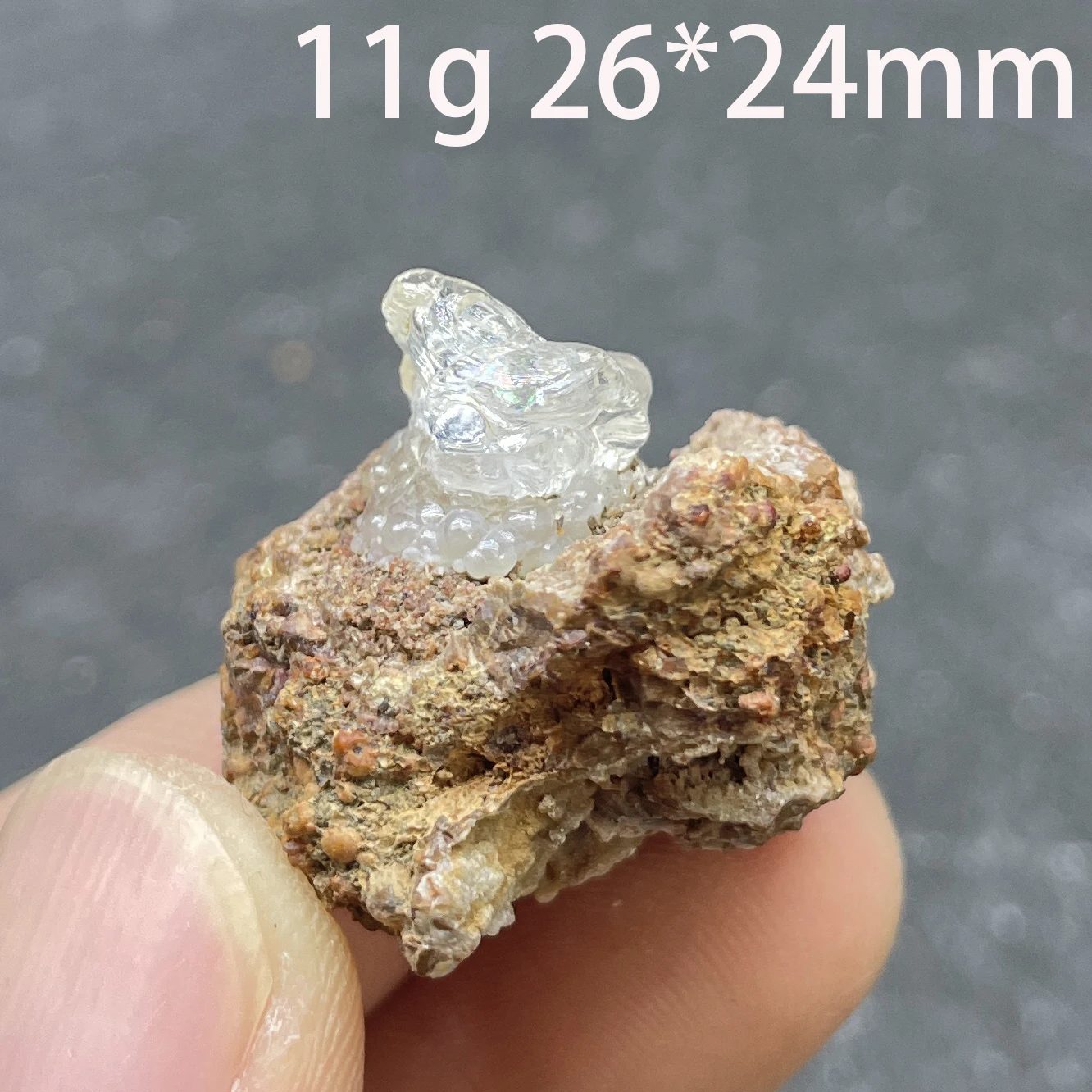 100% Natural Raw Stone Hyalite Quartz Crystal Fluorescence Effect Mineral Specimen Rock Home Decoration Gift Healing