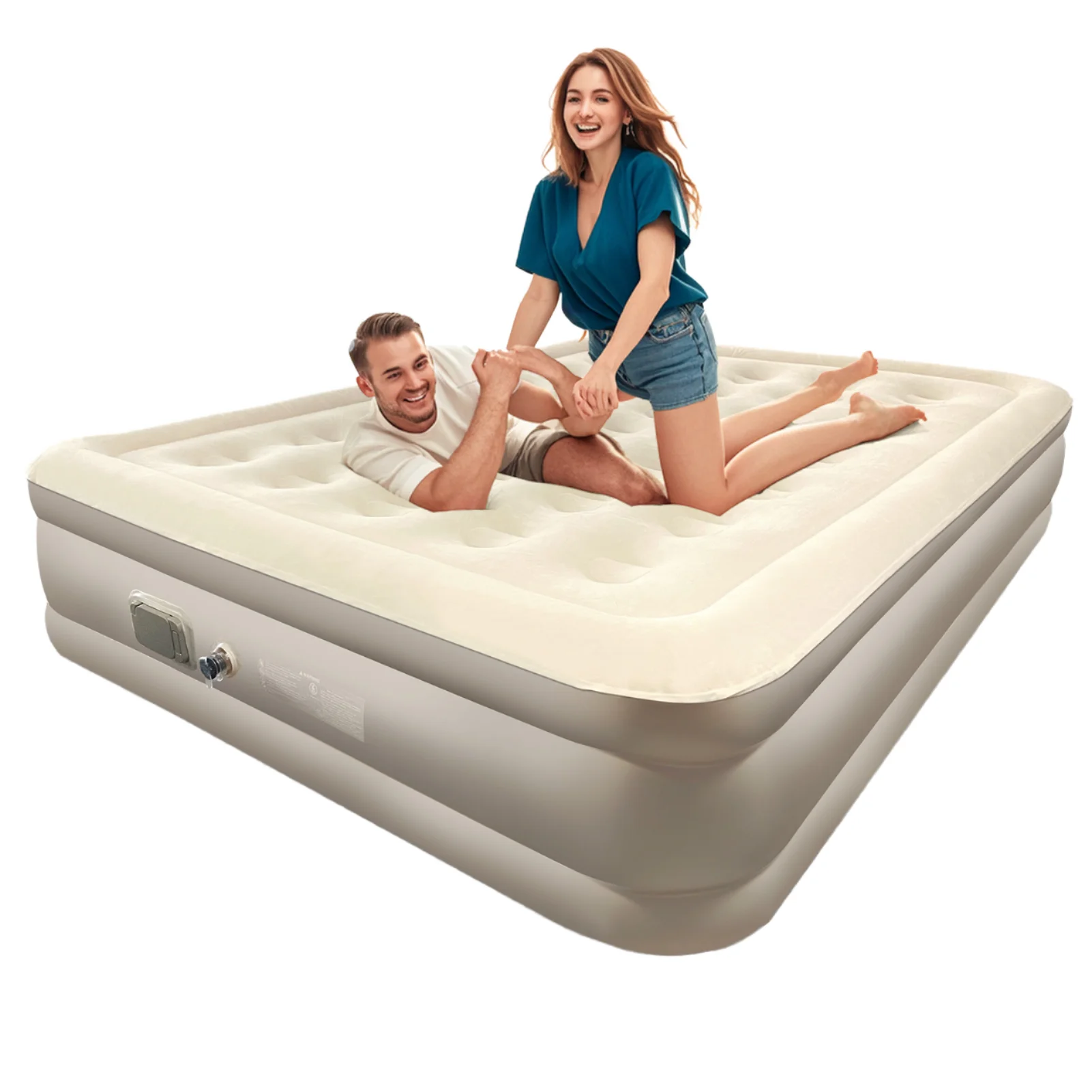 Elevated Single Air Bed Puncture-resistant Inflatable Air Mattress Rapid Self Inflatable Air Mattresses in Stock 21 Holes Modern