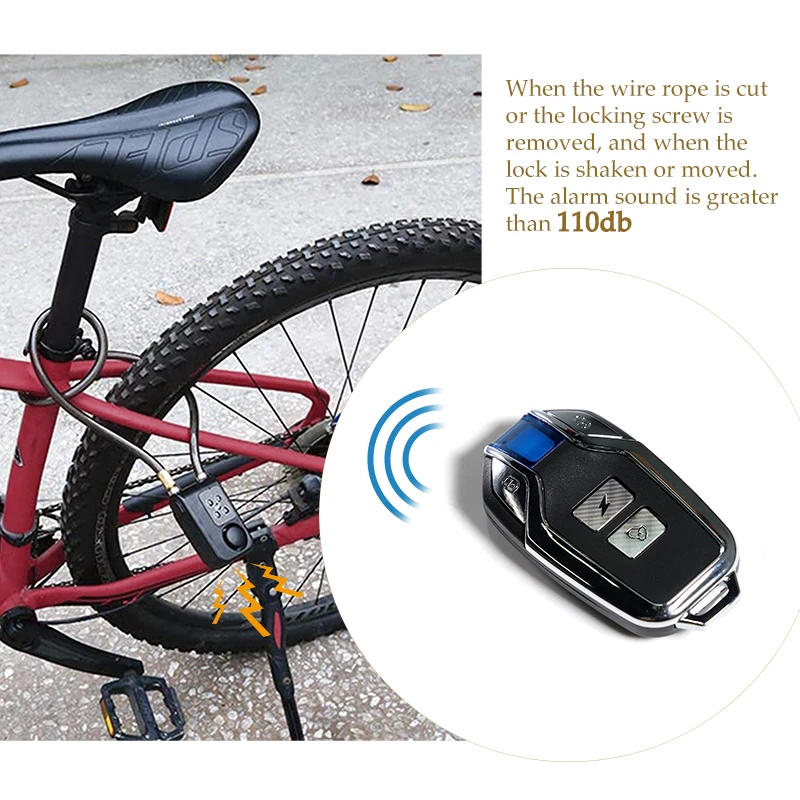 Smart Alarm Lock Anti-Theft Chain Lock for Bike Gate APP Control Blue Electric Door Llock High Quality Four-digit Passwords