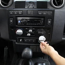 Aluminum alloy Car Air Conditioner Volume Adjustment Knob Cover For Land Rover Defender 90 110 130 2004-2018 Car Accessories