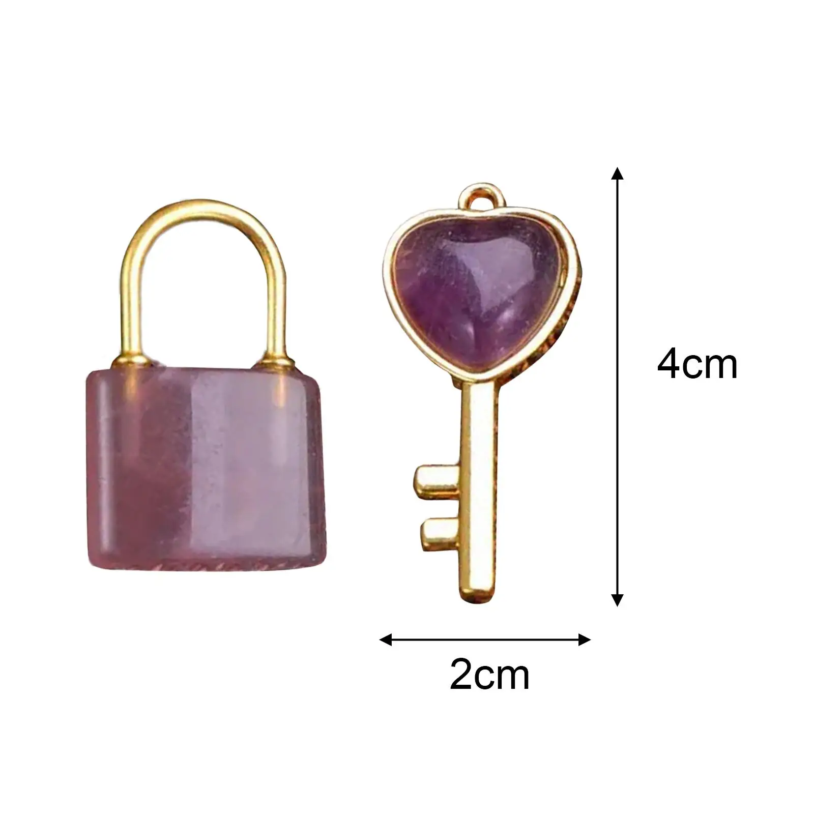Couple Key Necklace Pendant Set Stone Lock Creative Matching Couples Necklace Heart Shaped Key for Party Anniversary Gift