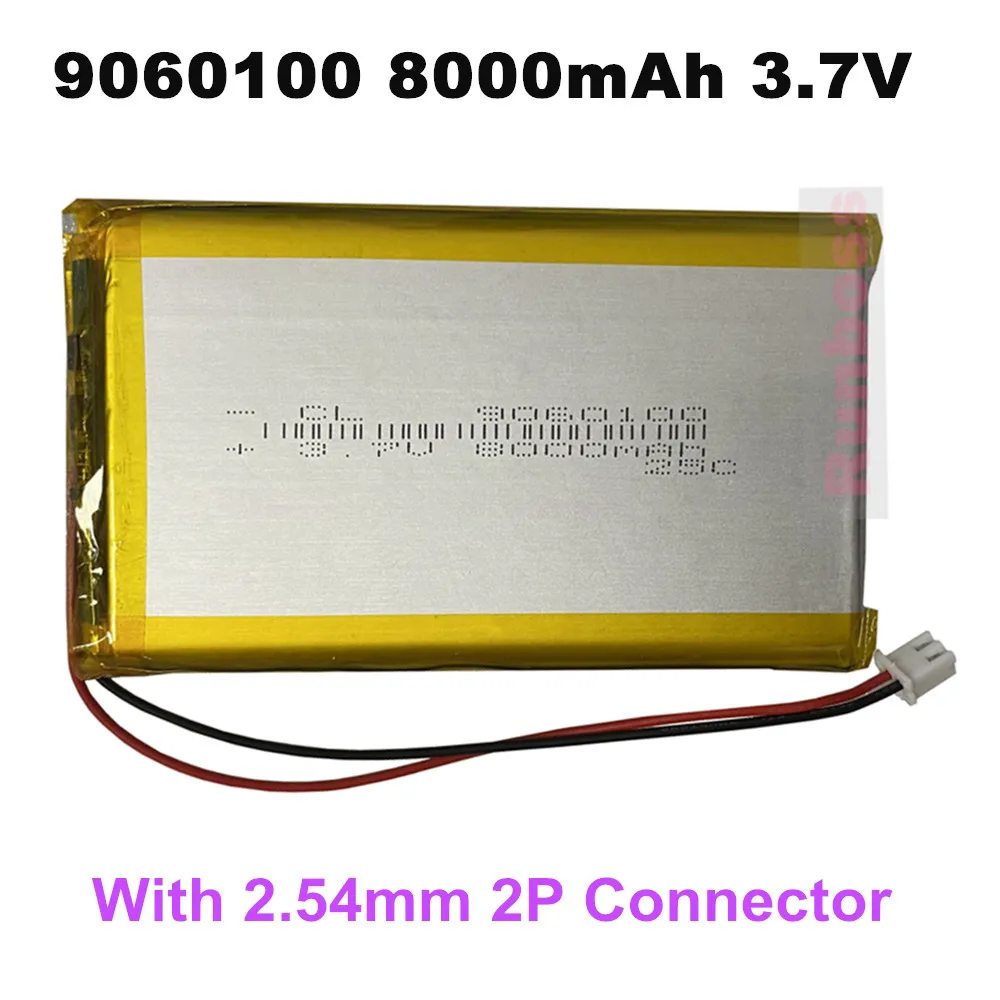 1-10PCS 9060100 3.7V 8000mah Rechargeable Lithium Polymer Ba