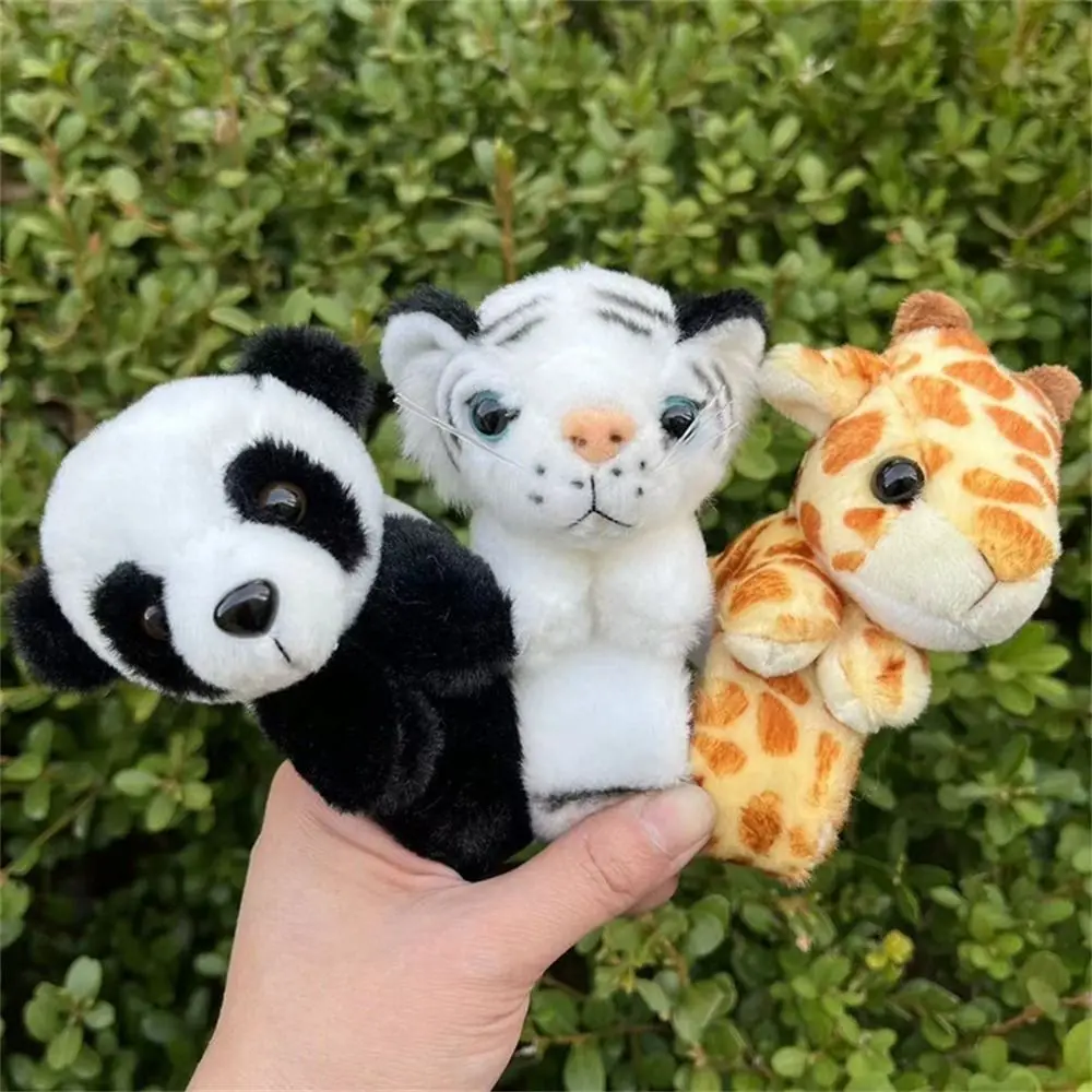 Gift Jungle Animal Stuffed Animal Wristband Panda Tiger Clap Circle Cartoon Slap Bracelet Soft