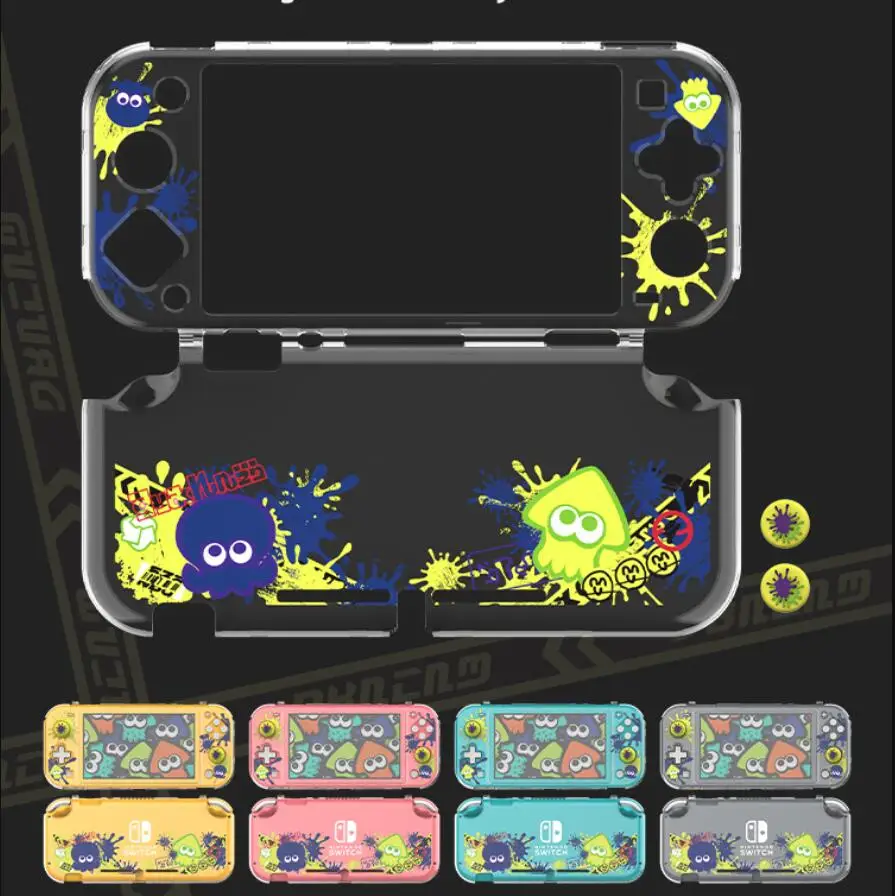 Cute Clear PC Hard Case Protective Cover Shell For Nintendo Switch Lite Game Console Crystal Transparent Full Body Protector