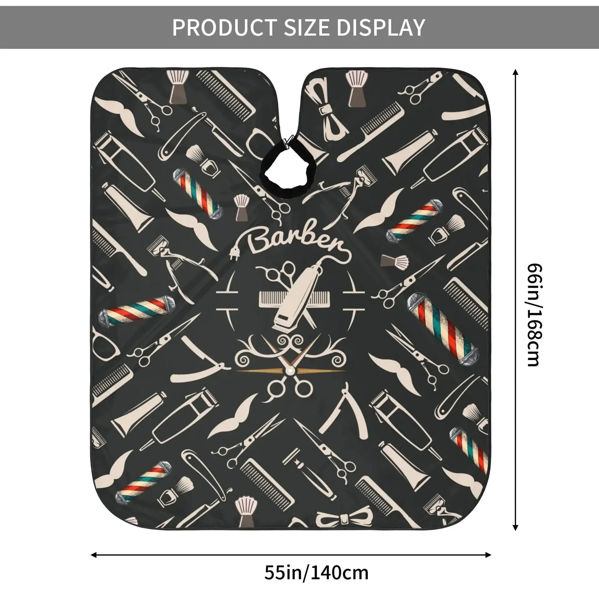 ثوب قص شعر مقاوم للماء لمصففي الشعر المحترفين والحلاقين ، غطاء صالون متين ومريح