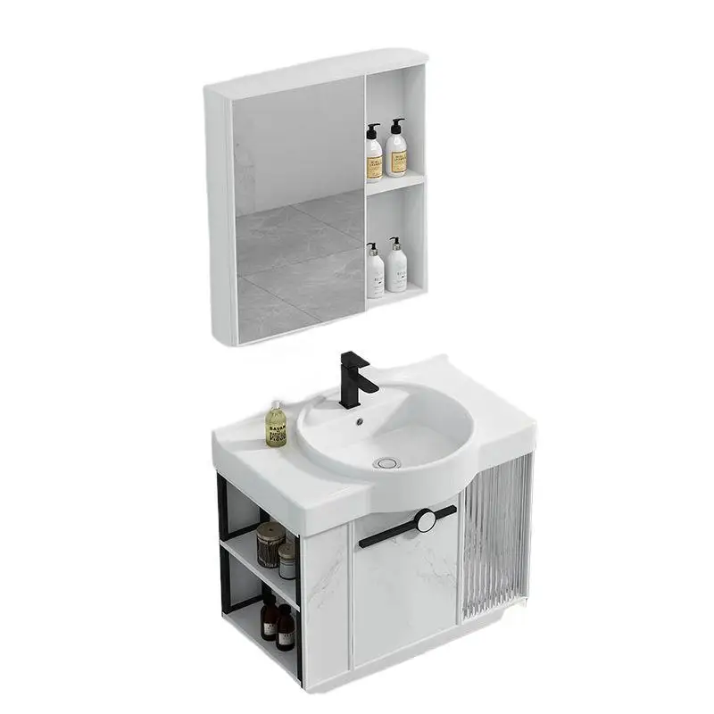 

space aluminum bathroom cabinet toilet hand combination simple ceramic washstand