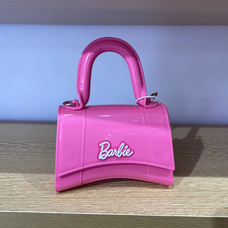 Miniso Barbie 65 ° aniversario reloj de arena bolsa de gelatina bolsa de playa Barbie neceser Shell bolsa de maquillaje niñas moda regalos de cumpleaños