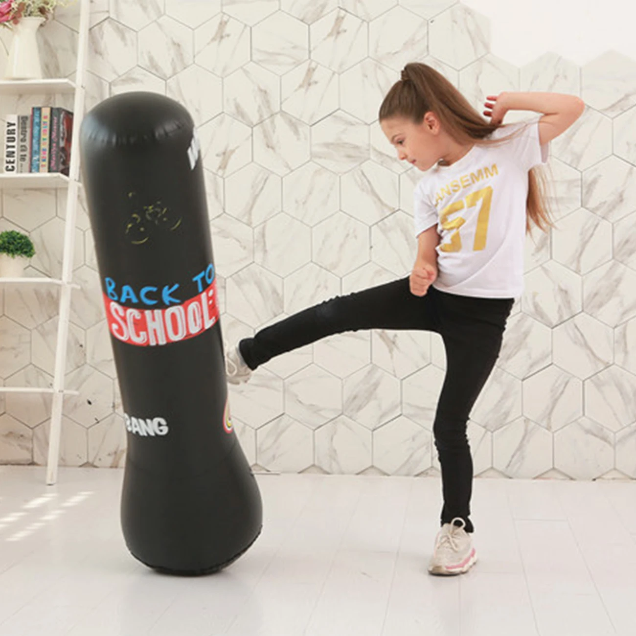 1 Inflatable Percussion Column, A Boxing Bag With Elastic Function, And An Inflatable Boxing Bag For Gifts