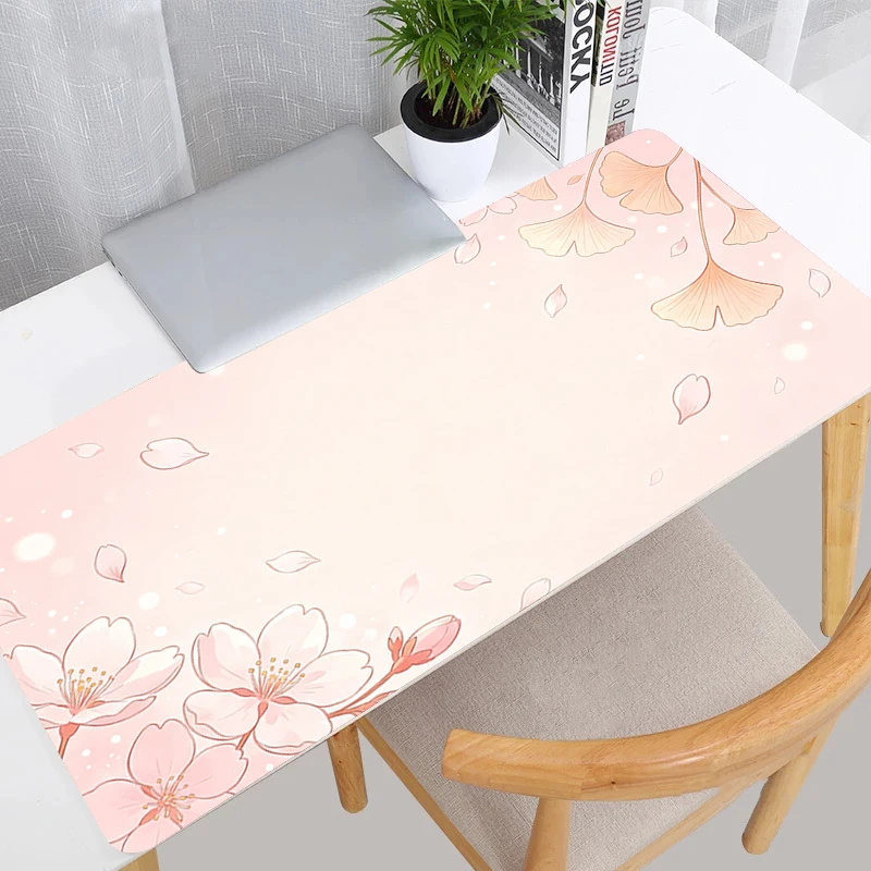 Mouse Pad pink Extended Mousepad Japanese ukiyo-e style Office Carpet Non Slip Gamer Desk Mat Gaming Mouse Mat Smooth Surface