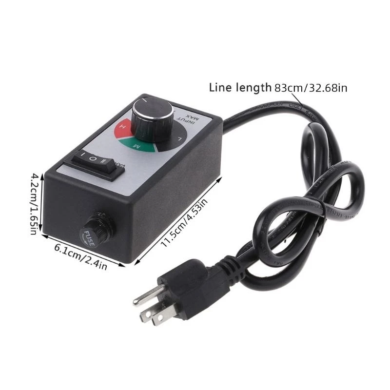 AC 120V 15A Fan Variable Speed Control Electric Motor Rheostat Governor