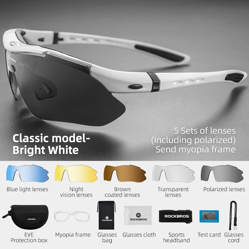 ROCKBROS Polarisierte Radbrille Sportbrille 4