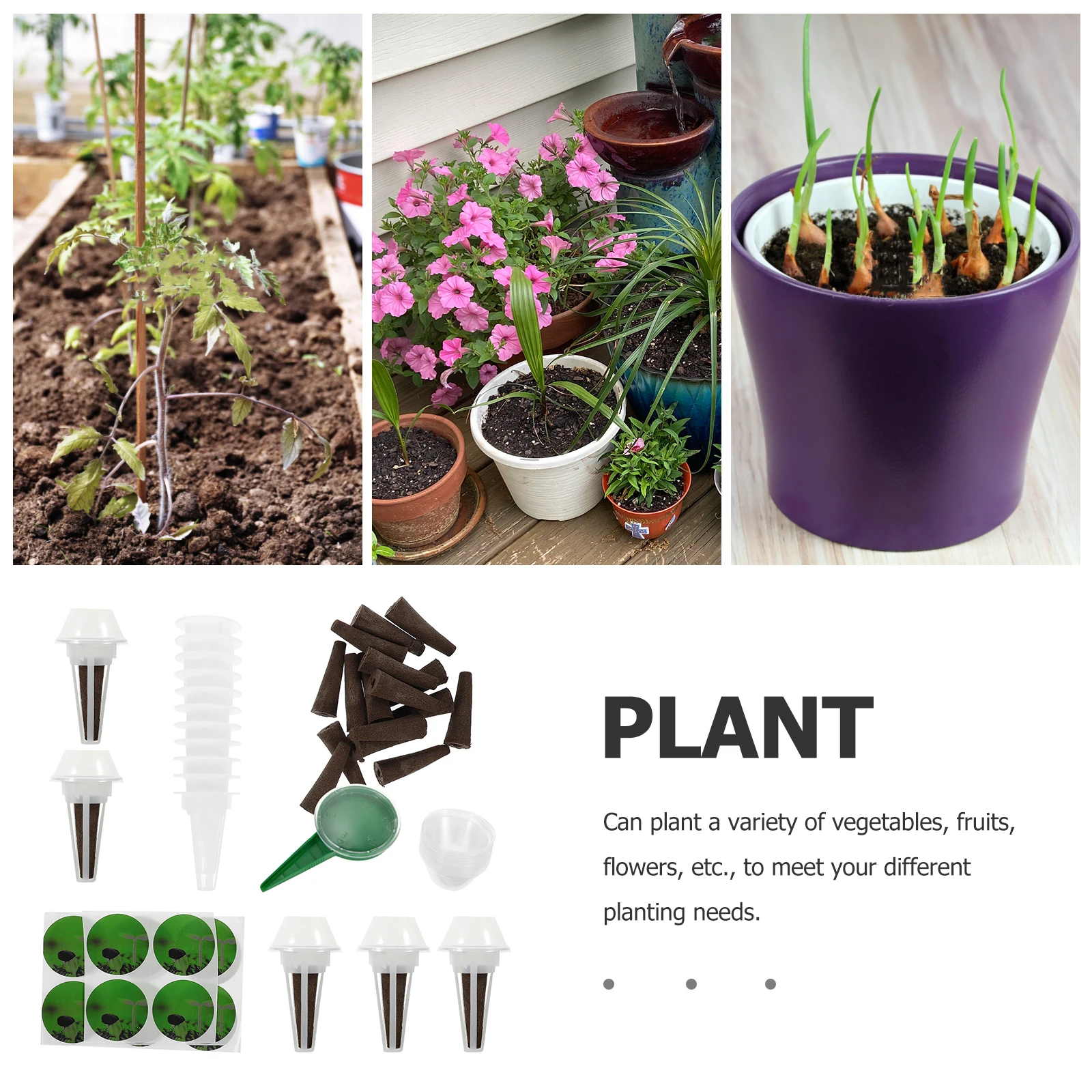 

1 Set Hydroponic Pvc Grow Baskets Water Absorbent Sponge Humidity Dome Indoor Vegetable Garden Micro Container Net Pots