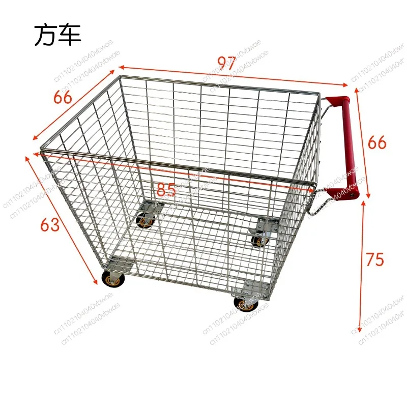 Basket logistics truck warehouse clothing picker logistics trolley grid square cart trolley