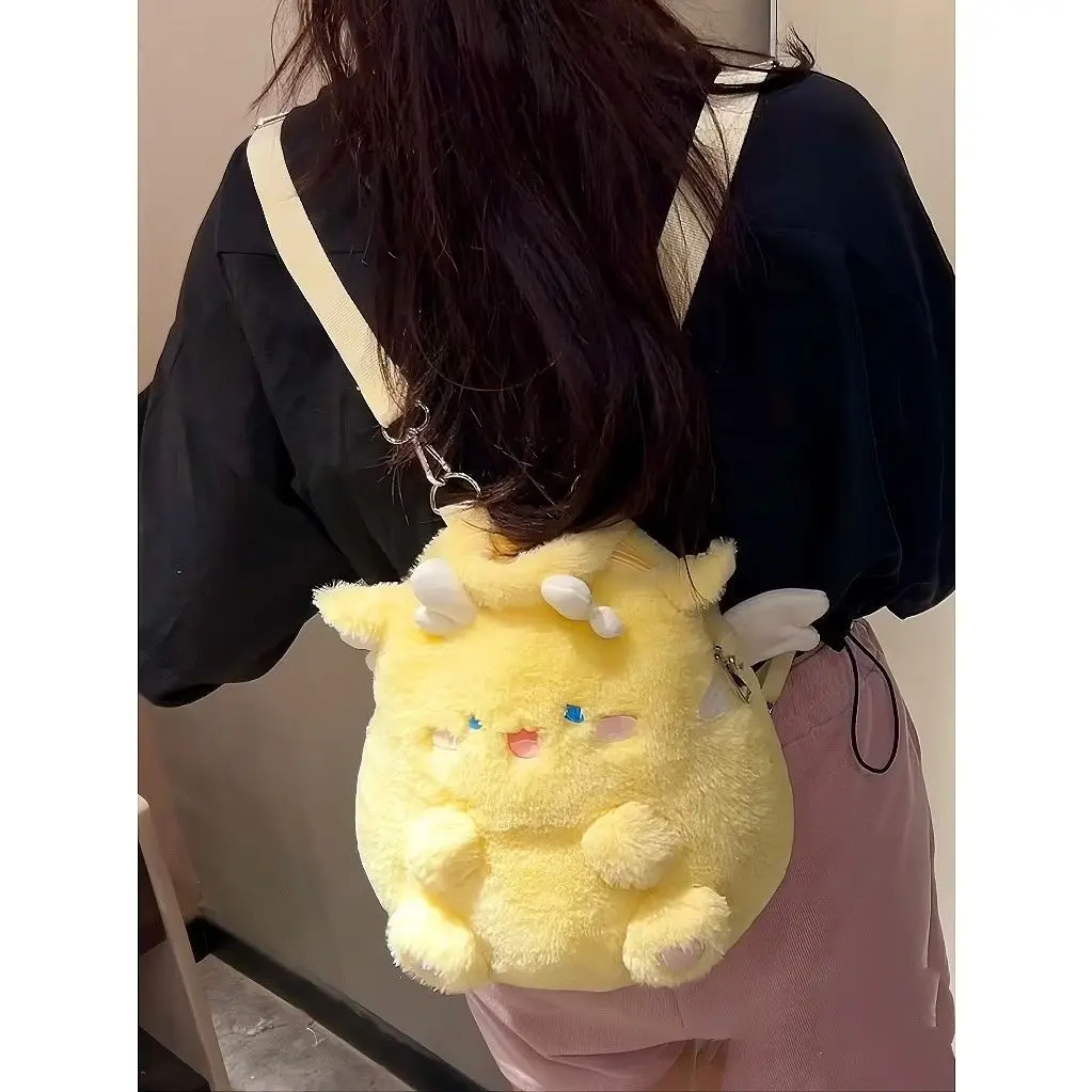 Squatting Dragon Cartoon Bag Doll Backpack Girl Heart Double Shoulder Instagram Japanese And Korean Leisure Birthday Gift