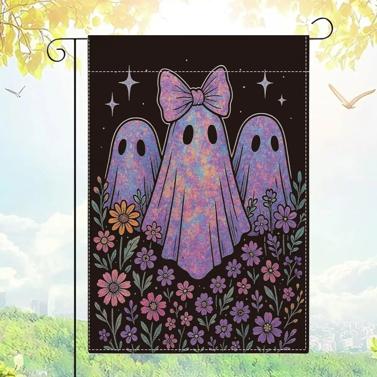 Purple Bow Ghost Fl… - image