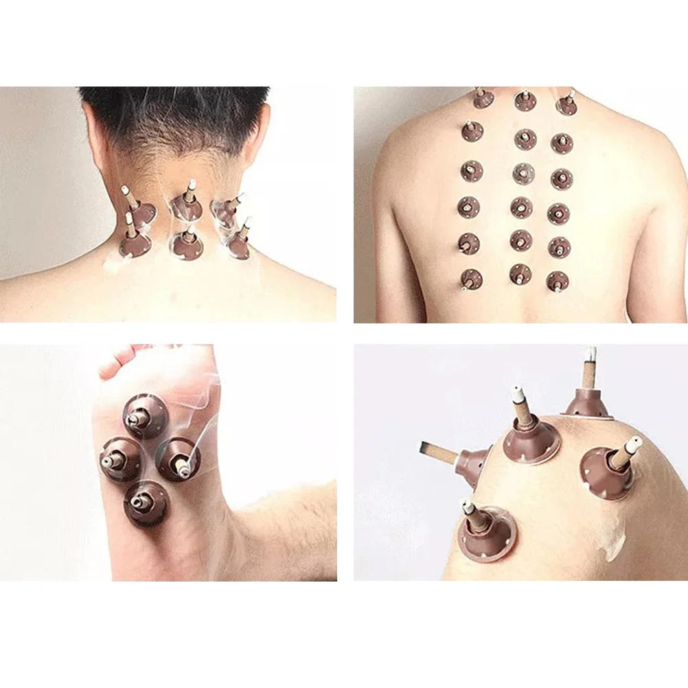 

50Pcs Moxa Sticks Self-Adhesive Large Base Moxibustion for Neck Shoulder Elbow Knee Pain Relief Heating Therapy