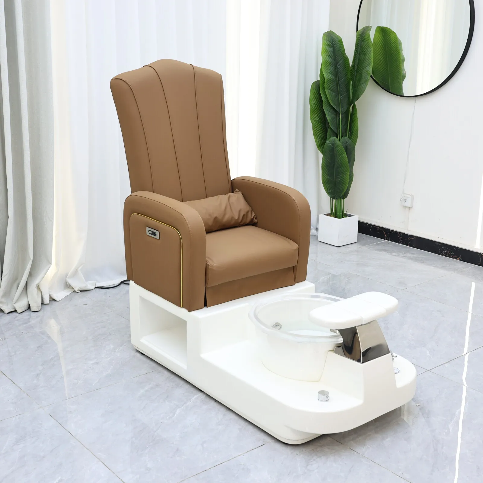 

Nail Salon Sofa, Foot SPA Massage Chair with Foot Soaking Basin, SPA Center Foot Bath Chairs, Customizable Commercial Furniture