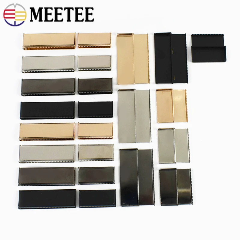 

5/10Pcs Meetee 25/40mm Metal Tail Clip Buckle for Webbing Handbag Webbings End Stopper Clasp Buckles DIY Hardware Accessories