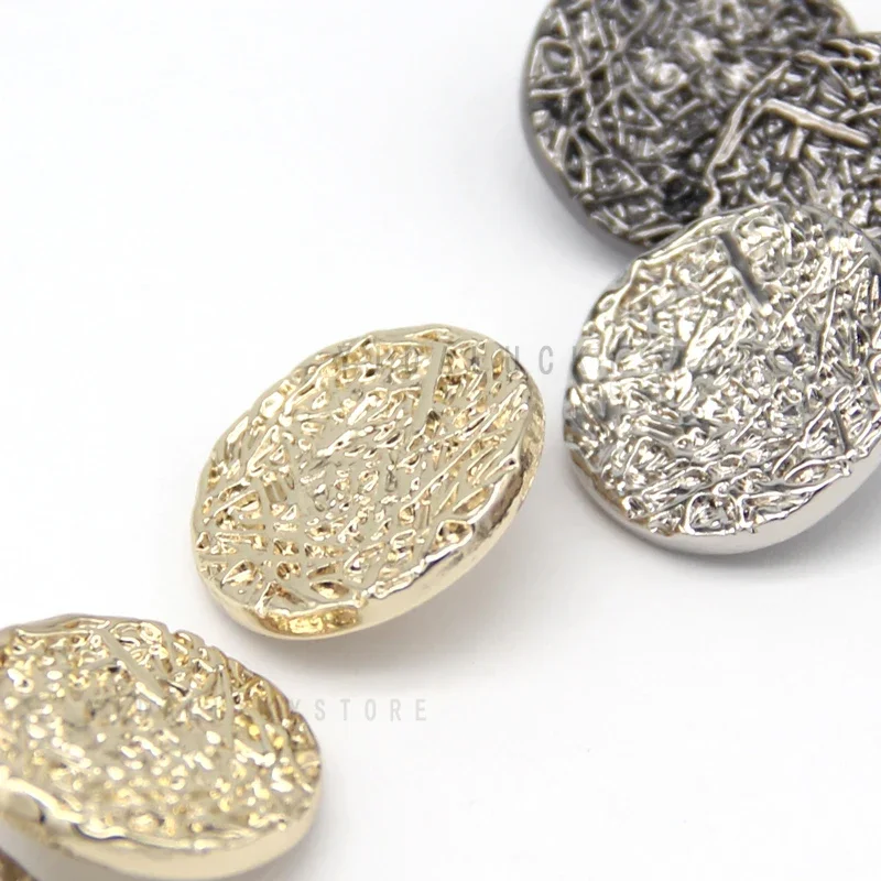 HENGC 28mm Big Round Flat Flods Retro Metal Buttons For Clothes Coat Jacket Suit Blazer Decorative DIY Crafts Sewing Accessories