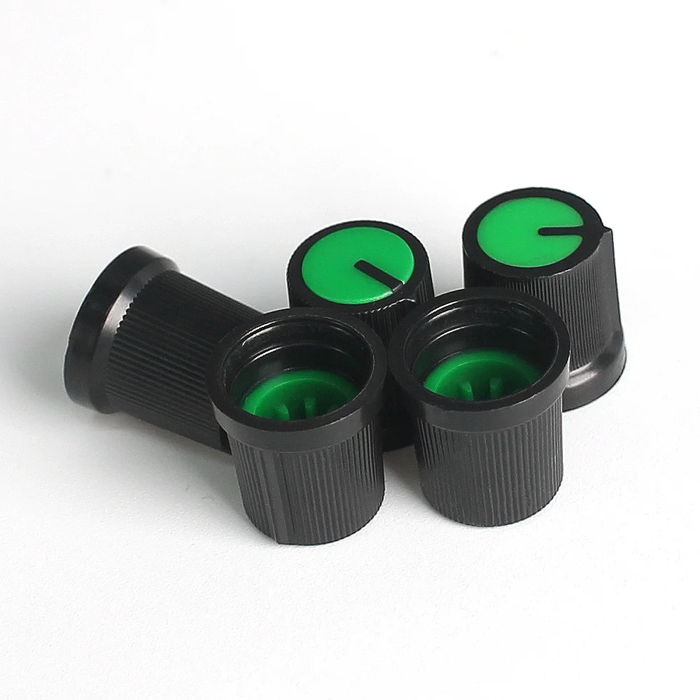 5PCS WH148 Potentiometer Knob Cap AG3 15*15MM Green Plastic Knobs Plum Handle