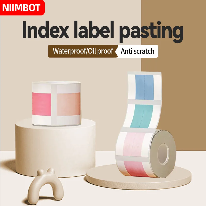 NIIMBOT index intelligent printer thermal sensitive color label sticker self-adhesive label waterproof paper for B21 B3S B1 B203