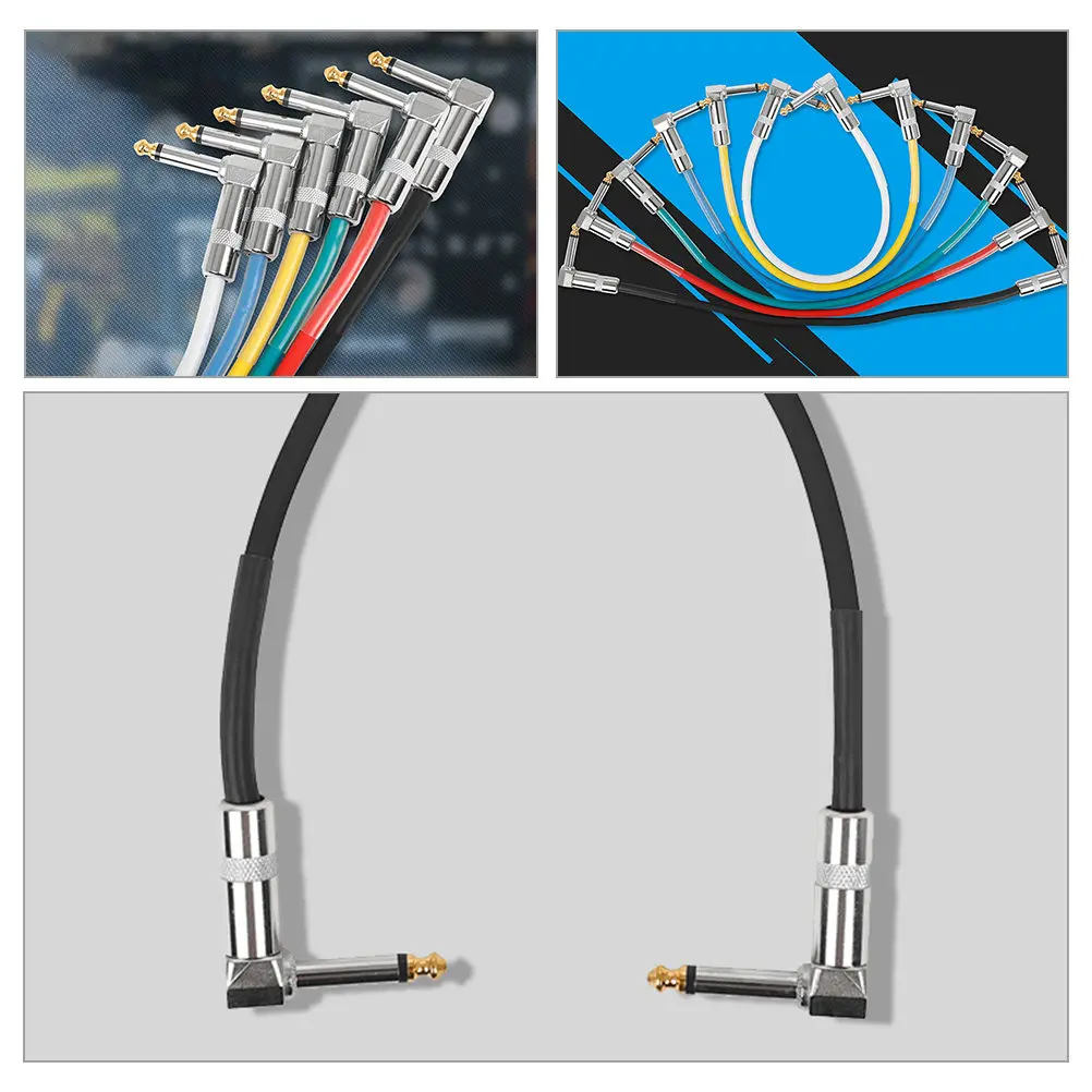 6.35mm Instrument Patch Cable for Guitar Pedals Professional Grade Audio Connection Cable Stable Sound Quality Portable
