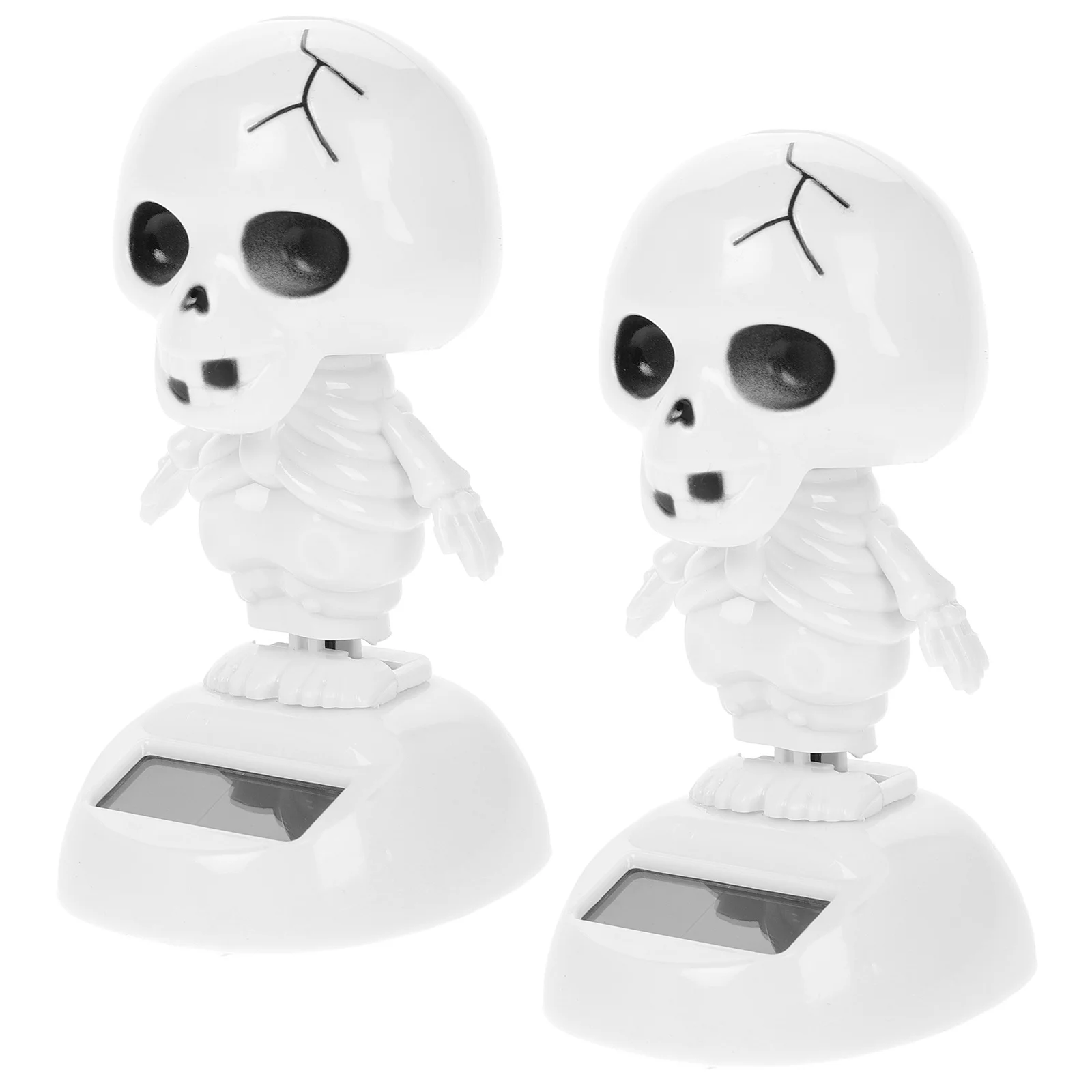 

2Pcs Halloween Solar Dancing Ghost Decor Compact Car Desktop Cabinet Decoration Shaking Head Ornament