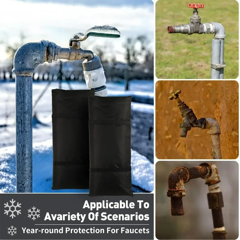 يغطي الصنبور في الهواء الطلق الشتاء تجميد حماية معزول الحنفية كم مقاوم للماء مكافحة الكراك حنفية حقيبة لحديقة ساحة السباكة