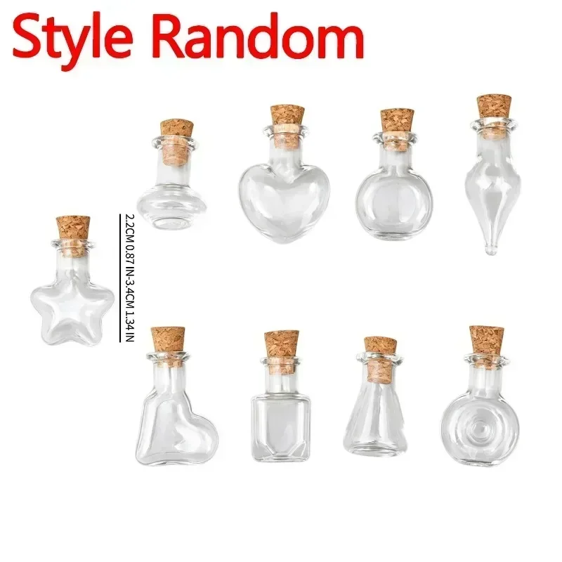 Mini-Zauberfläschchen DIY Puppenhaus Dekorative Gläser Modell für Festival Hochzeit Party Dekoration Mini-Glasflaschen mit Korkverschluss – Detail 11