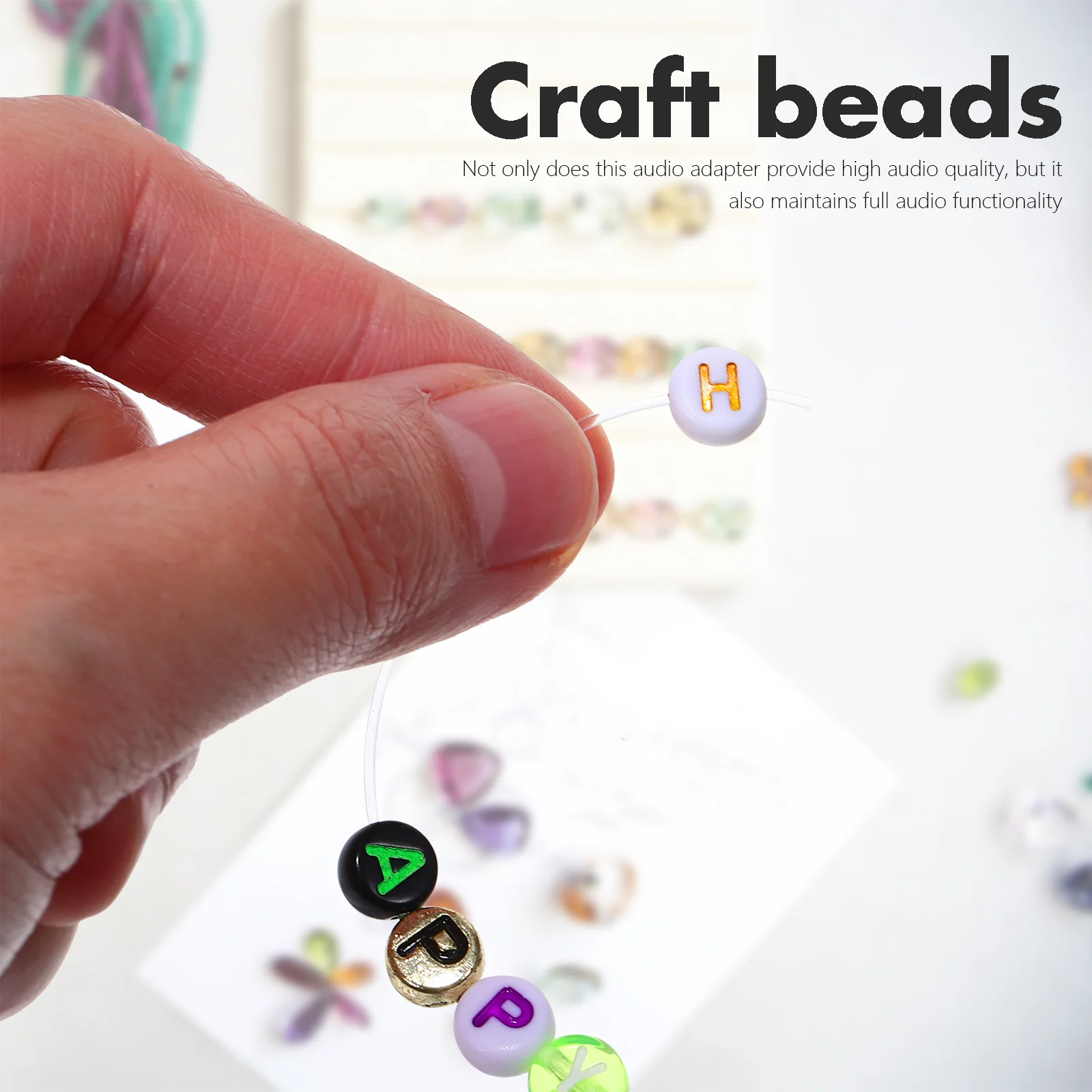 

1 Box Assorted Alphabet Craft Beads Durable Flat Spacer Beads for DIY Bracelets Jewelry Making Tools DIY Accessories