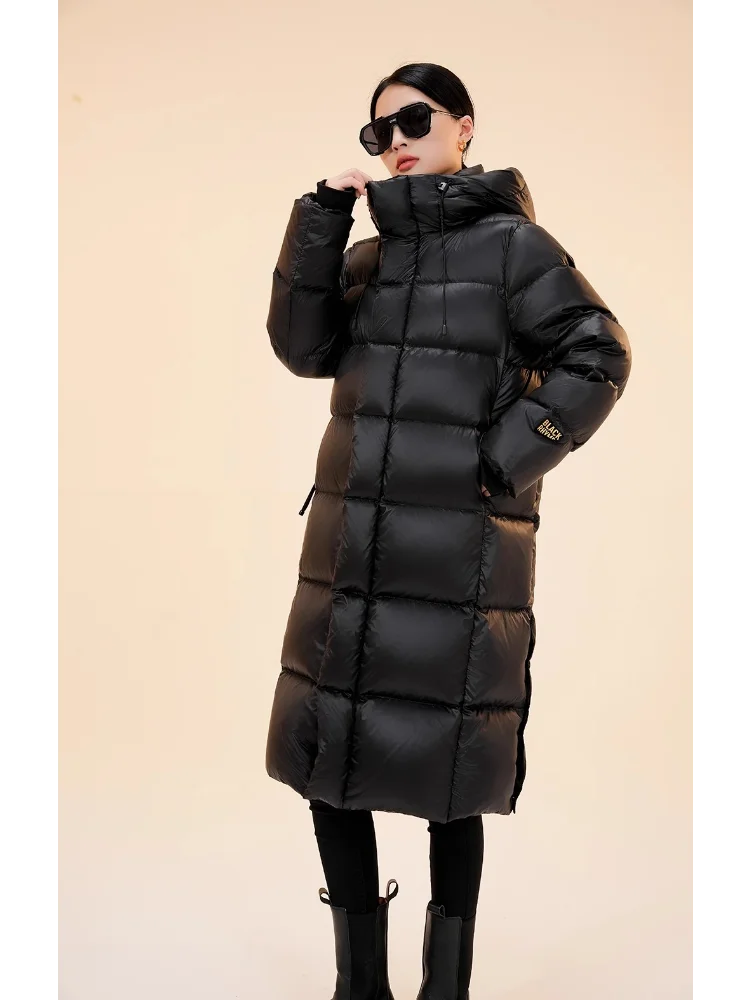 Long Hooded Duck Down Coats for Men and Women, Thick Jackets, Oversize, Couples, Winter