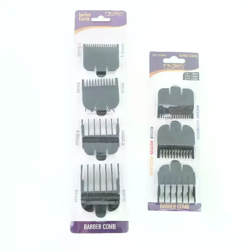 1/2/3/4Pcs Hair Clipper Guards Guide Combs Trimmer Styling Attachment Black Limit Set 1.5mm 3mm 4.5mm 6mm No Break