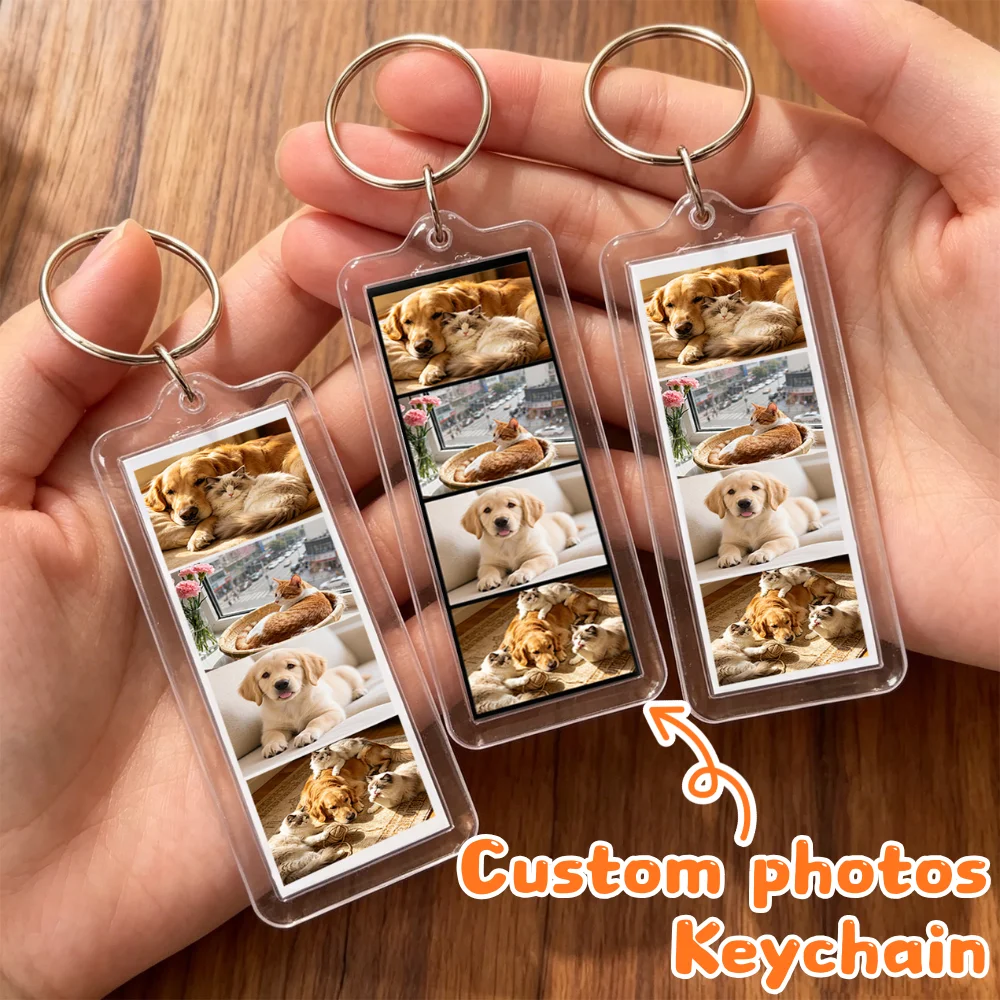 1/3/5pcs Personalized Photo Keychains | Personalized 'Polaroid-Style' Keychains | Photo Strip Keychains | Valentine'S Day Gifts