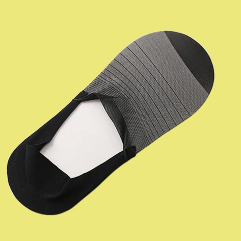 Calcetines náuticos de seda de hielo para hombre, medias invisibles transpirables de algodón fino, absorbentes del sudor, tacón anticaída, 2/5 pares