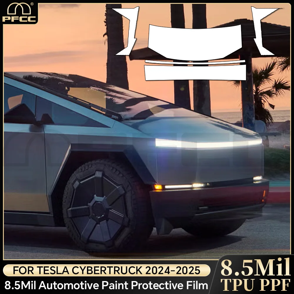

PPF For Tesla Cybertruck 2024 Color Changing Film DIY Color Anti-Scratch Paint Protection Film Percut PPF Vinyl Resistant Cover
