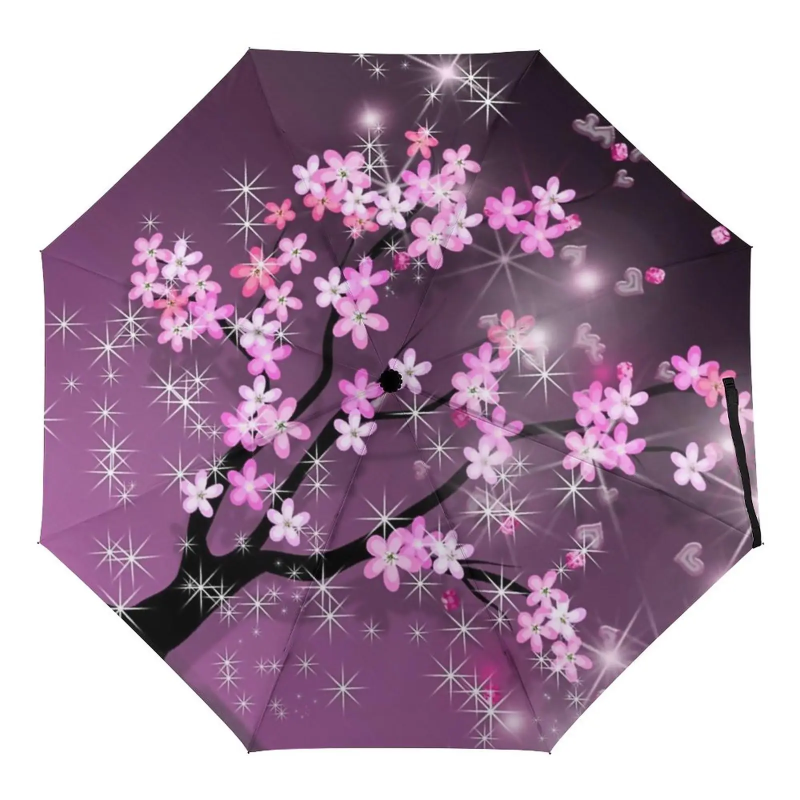 

Складной дорожный зонт Cherry Blossoms, весенние зонтики с цветочным узором, ветрозащитный легкий зонтик, ботанический зонт от солнца и дождливого цвета