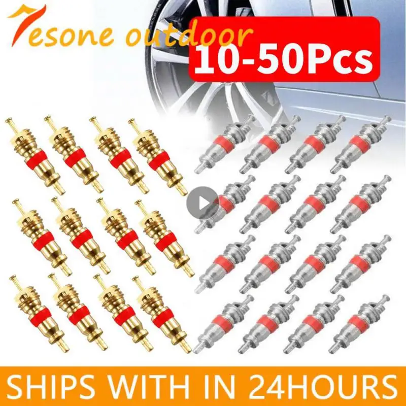 10-50 Pcs Schrader Tire Valve Core American/US Valve Stems Core For Most Automotive RV ATV & Air Conditioning Replacement Tool