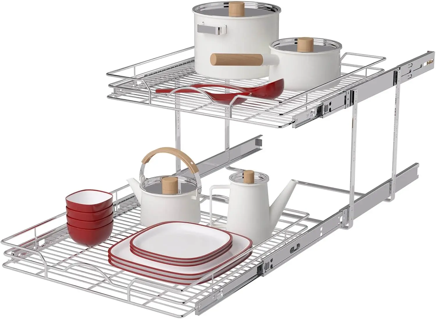 2 Tier Pull Out Cabinet Organizer (18.5