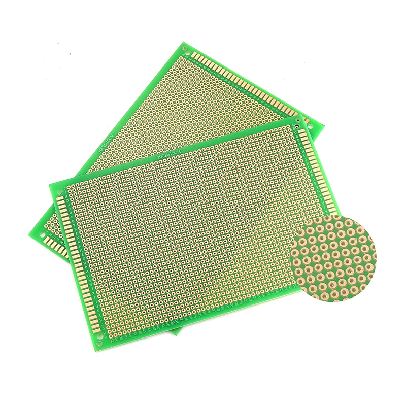 DIY PCB Single Sided Universal Circuit Board, Placa de óleo verde, Breadboard Plate, Fibra de vidro, 1.6mm, 10x15cm, 5Pcs