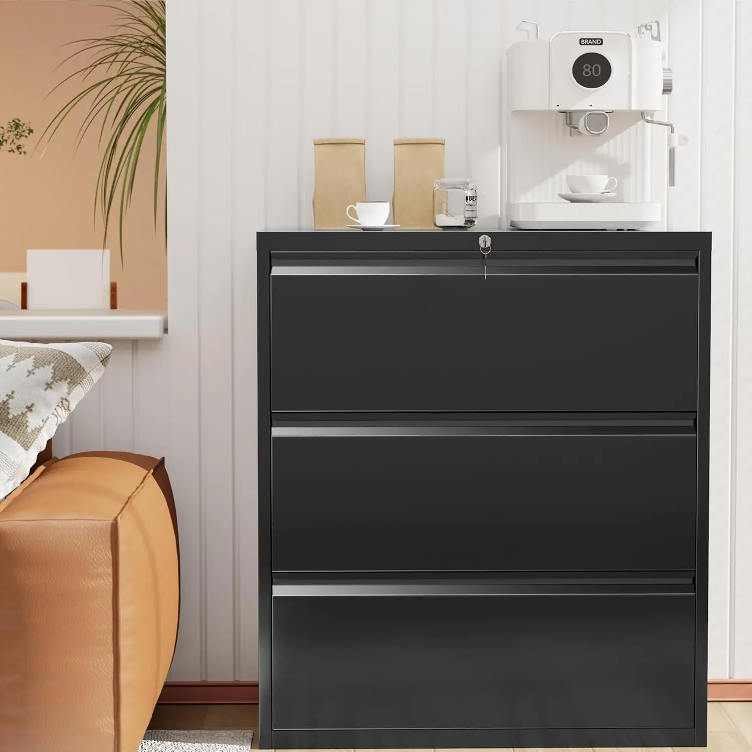 Factory Steel Lateral File Cabinet With 3 Drawer Metal Drawer Storage Filing Cabinet Office Metal Storage Cabinet for Office