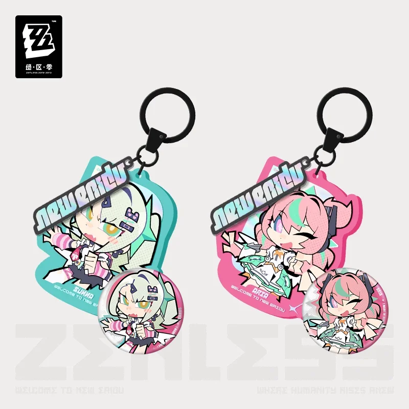 

Presale Sunsyea Zenless Zone Zero Official Merch miHoYo Original LD Series Q Version Badge Keychain Angels of Delusion Sunna