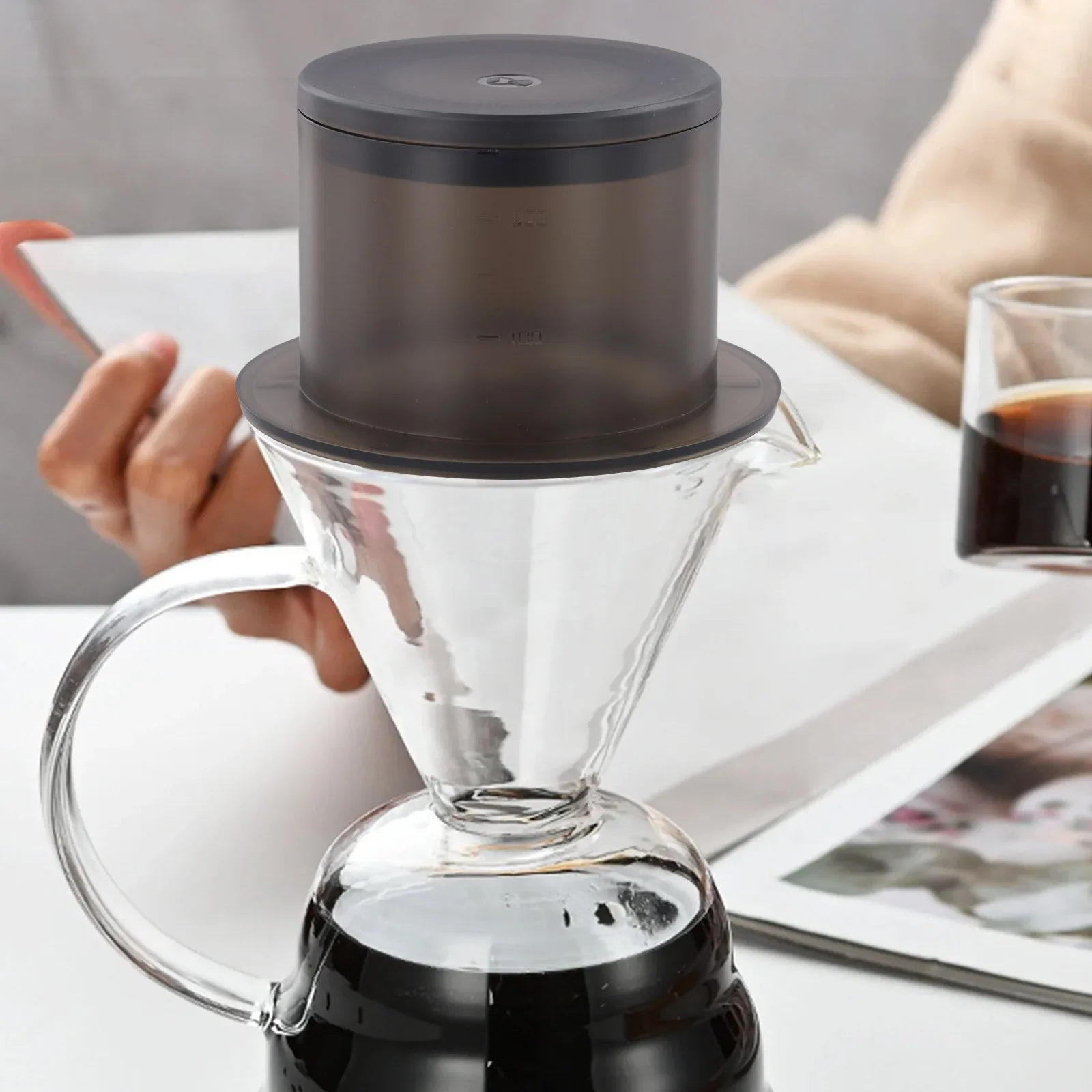 Coffee Filter Drip Shower for Hand Brew Coffee Featuring 13 Holes to Maintain Consistent Water Flow and Improve Brewing Control